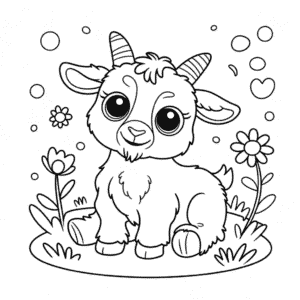 Kleurplaat Beanie Boo Geit