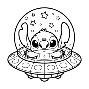 Kleurplaat Alien Stitch