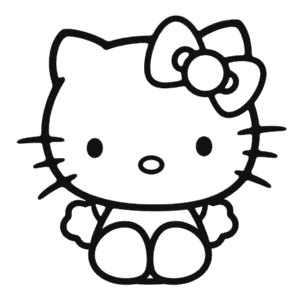 Kleurplaat Anime Hello Kitty