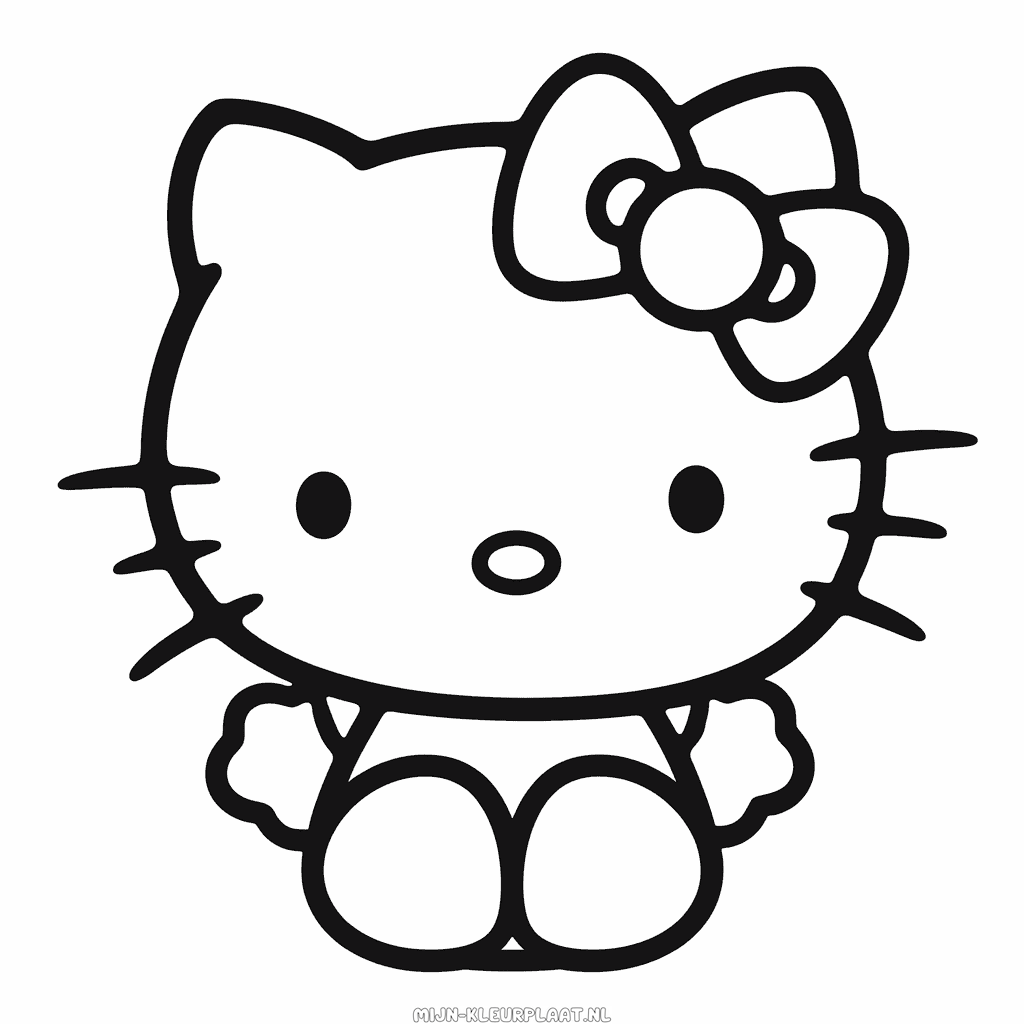 Kleurplaat Anime Hello Kitty