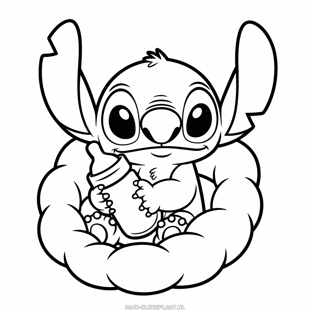 Kleurplaat Baby Stitch