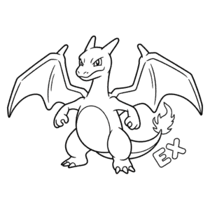Kleurplaat Charizard EX