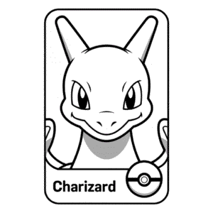 Kleurplaat Charizard Kaart