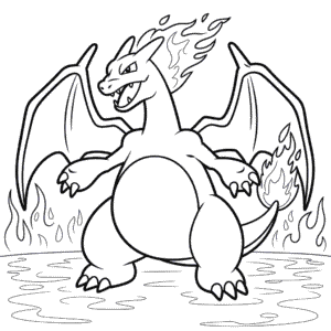 Kleurplaat Charizard VMAX