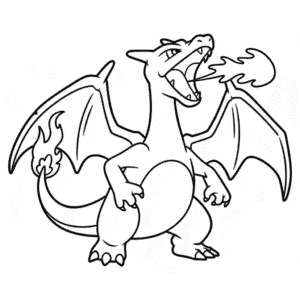 Kleurplaat Charizard X