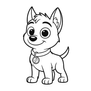 Kleurplaat Disney Bolt Personage