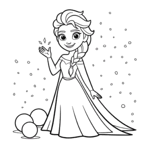 Kleurplaat Disney Elsa