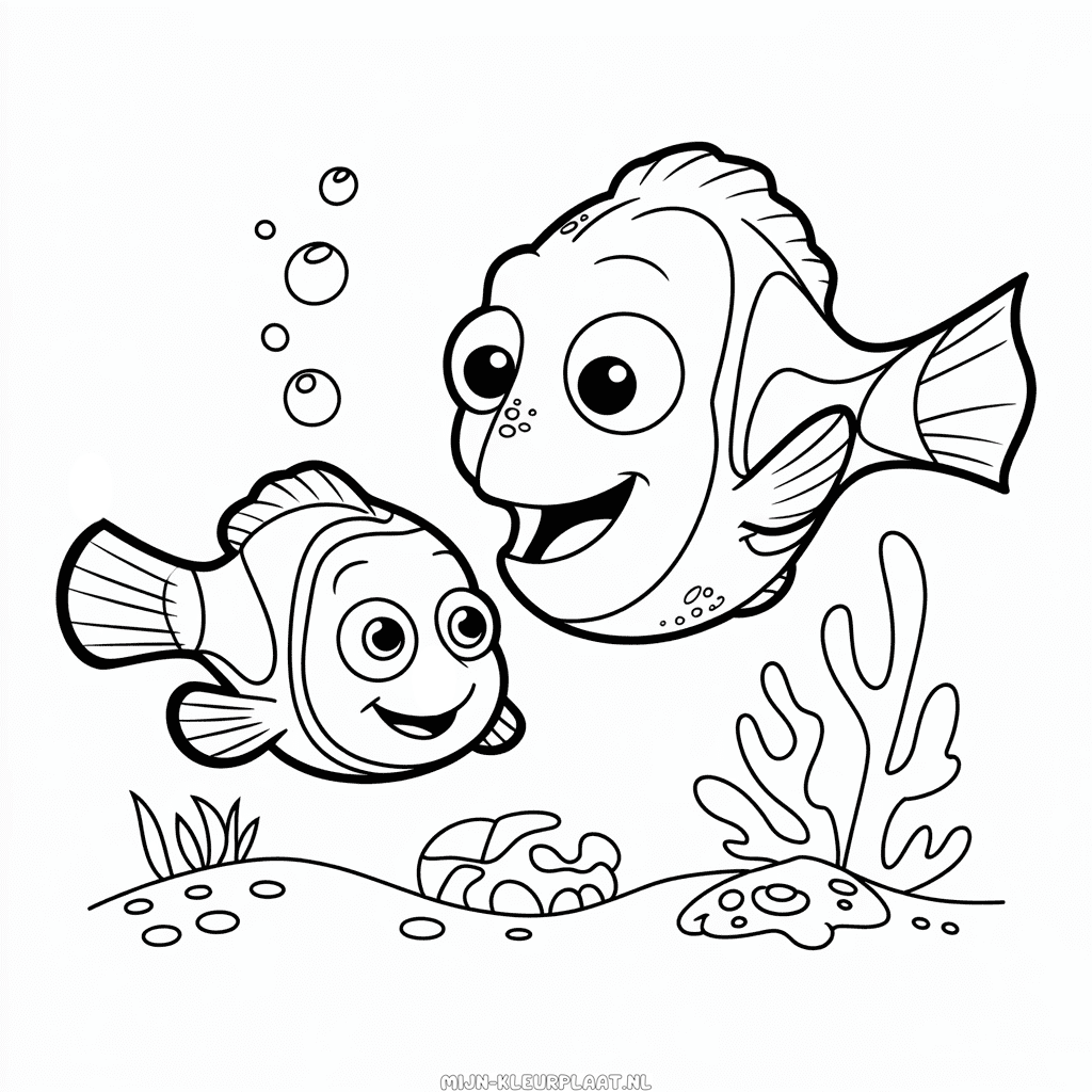 Kleurplaat Disney Finding Nemo wordt: Disney Op zoek naar Nemo
