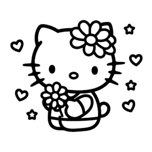 Kleurplaat Hello Kitty Gratis