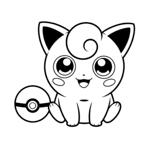 Kleurplaat Jigglypuff Pokémon