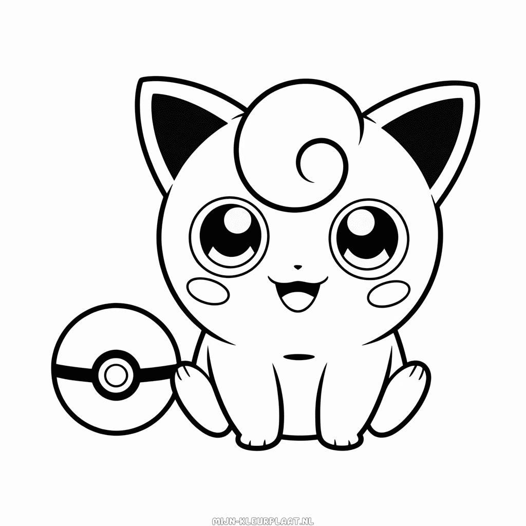 Kleurplaat Jigglypuff Pokémon