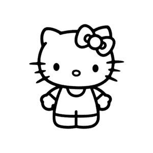 Kleurplaat Mooie Hello Kitty