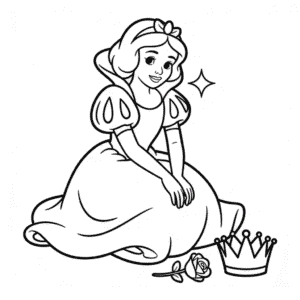 Kleurplaat Prinses Sneeuwwitje