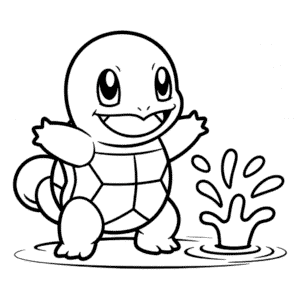 Kleurplaat Squirtle Pokémon