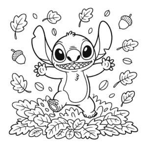 Kleurplaat Val Stitch