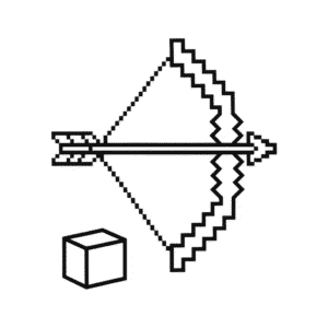 Kleurplaat Boog en Pijl Minecraft