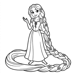 Kleurplaat Disney Rapunzel