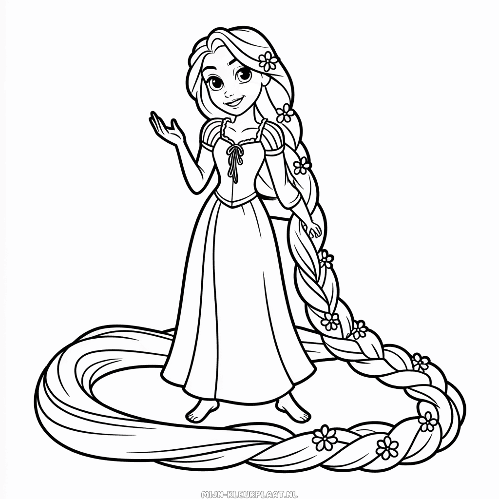 Kleurplaat Disney Rapunzel
