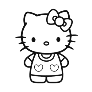 Kleurplaat Hello Kitty voor Volwassenen