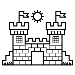 Kleurplaat Minecraft Kasteel