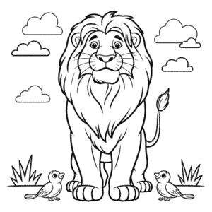 Kleurplaat Mufasa De Leeuwenkoning
