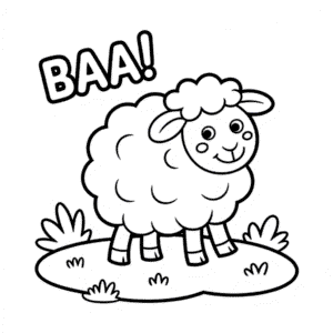 Kleurplaat Schaap emoji