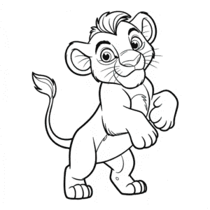 Kleurplaat Simba De Leeuwenkoning