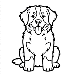 Kleurplaat Berner Sennenhond