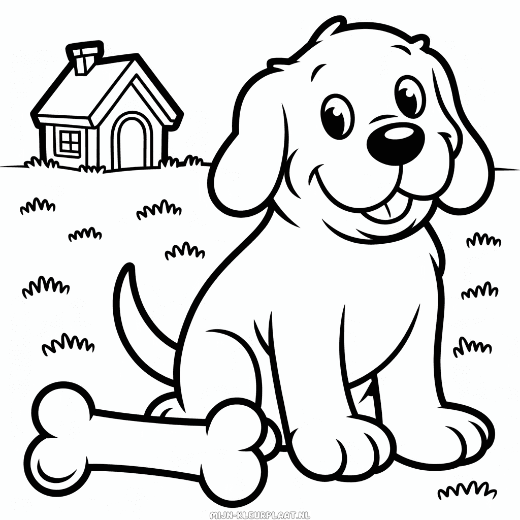 Kleurplaat Clifford de Grote Rode Hond