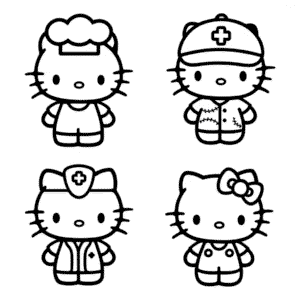 Kleurplaat Esthetische Hello Kitty