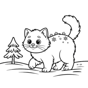 Kleurplaat Arctische Kat