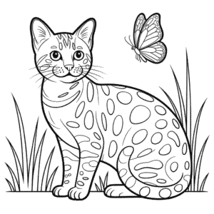 Kleurplaat Bengaalse Kat