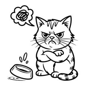 Kleurplaat Boze Kat