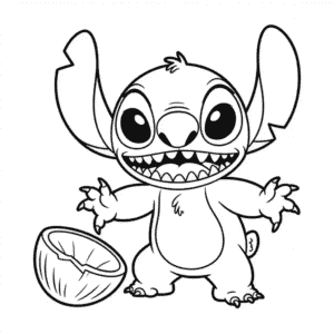 Kleurplaat Boze Stitch