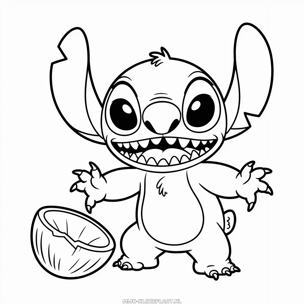 Kleurplaat Boze Stitch