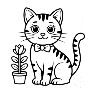 Kleurplaat Kat Dier