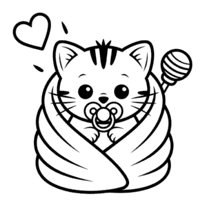 Kleurplaat Kitten