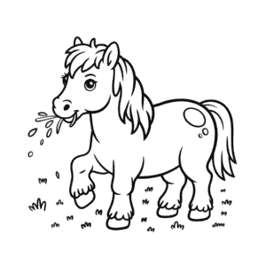 Kleurplaat Shetland Pony