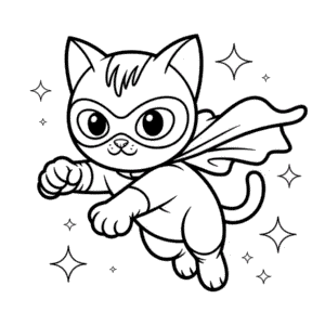 Kleurplaat Zwarte Kat Marvel