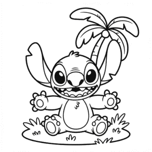 Kleurplaat Afdrukbare Stitch