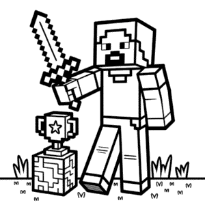 Kleurplaat Beste Minecraft
