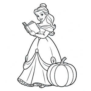 Kleurplaat Disney Prinses Herfst