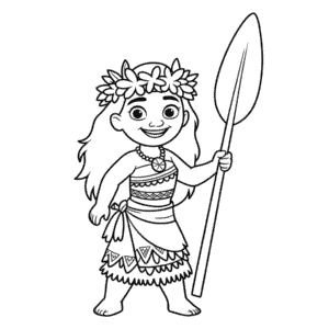 Kleurplaat Disney Prinses Vaiana