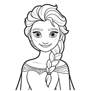 Kleurplaat Elsa