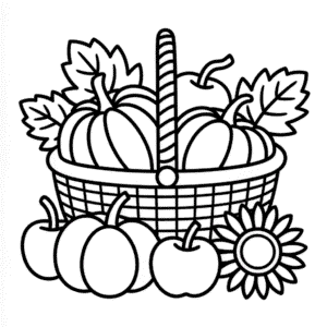 Kleurplaat Herfst Oogst