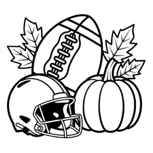 Kleurplaat Herfst Voetbal