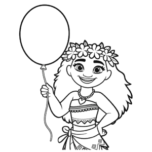 Kleurplaat Vaiana Verjaardag
