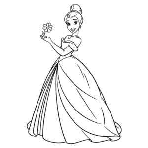 Kleurplaat Volwassen Disney Prinses