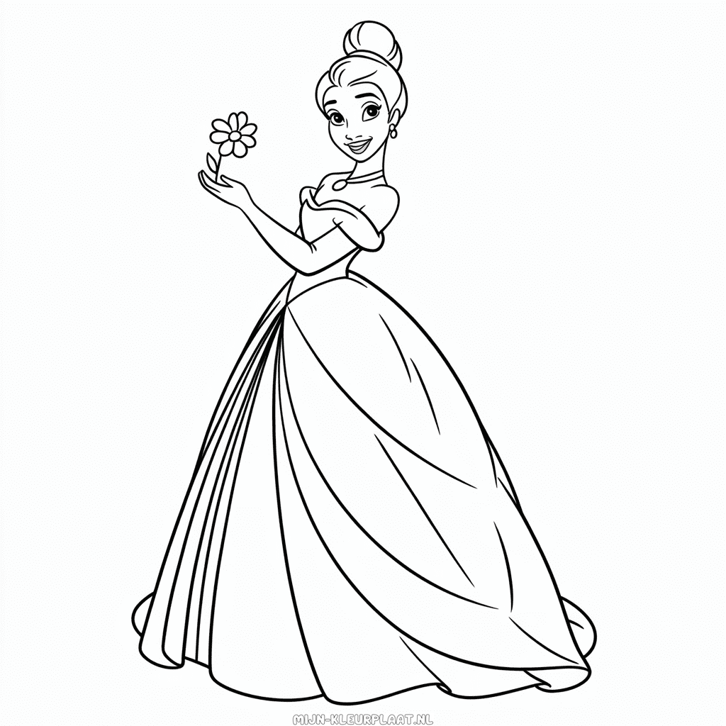 Kleurplaat Volwassen Disney Prinses