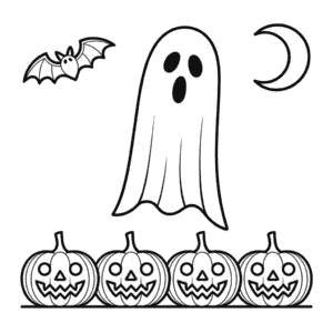 Kleurplaat Volwassen Halloween